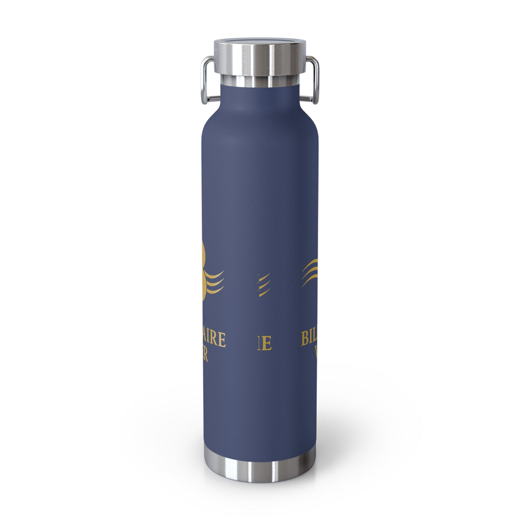 Billionaire Water Copper Vacuum Bottle 22oz – Insulated Red Stainless Water Bottle
