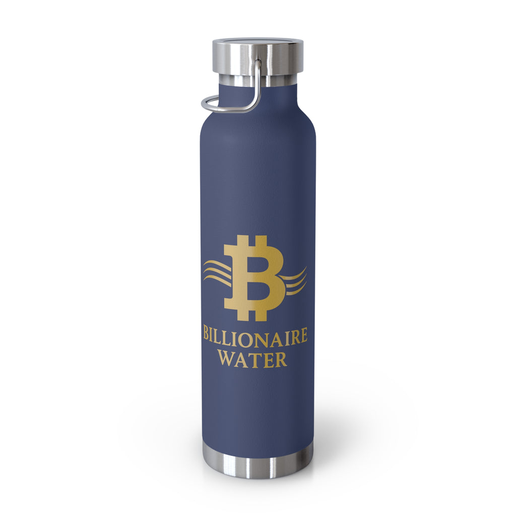 Billionaire Water Copper Vacuum Bottle 22oz – Insulated Red Stainless Water Bottle