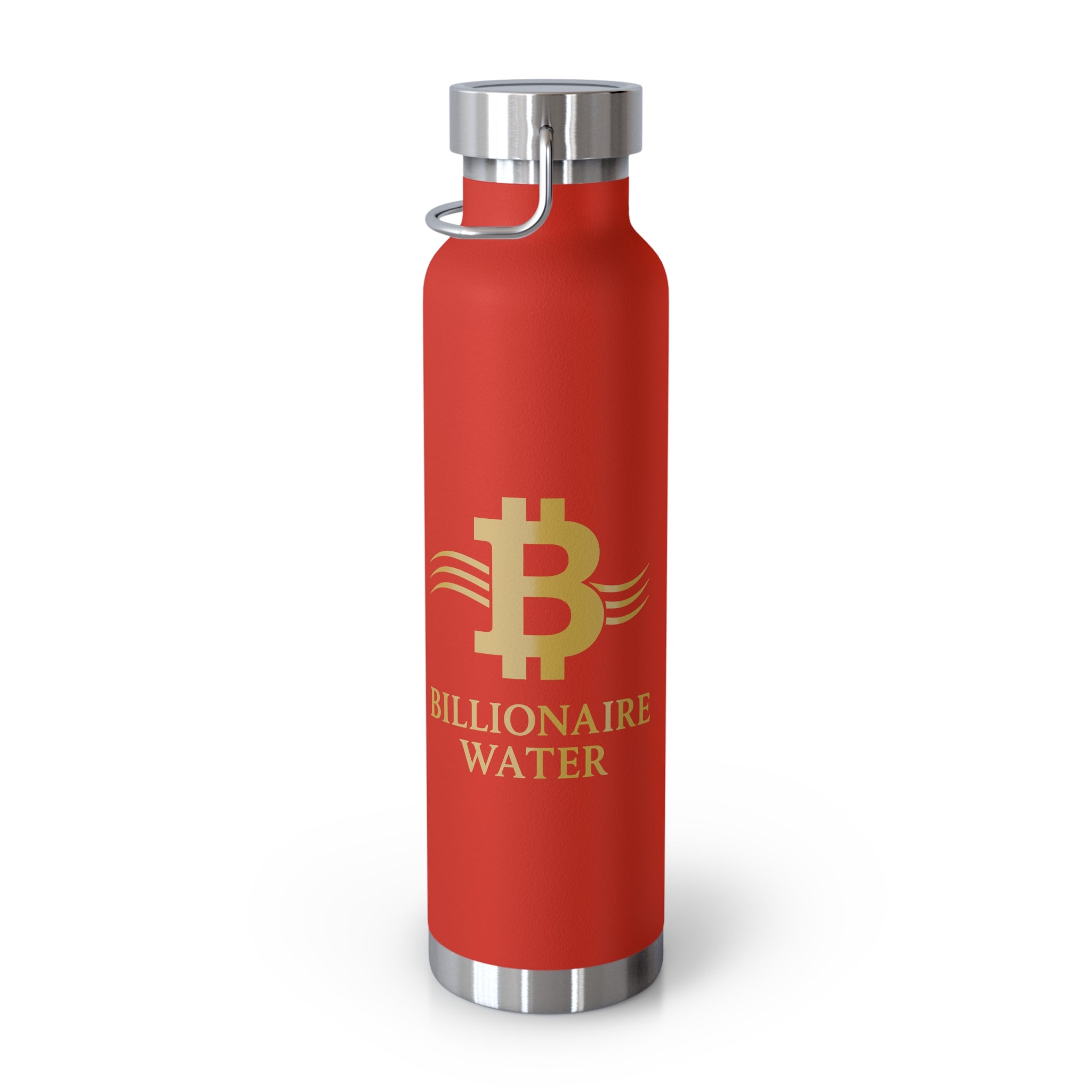 Billionaire Water Copper Vacuum Bottle 22oz – Insulated Red Stainless Water Bottle
