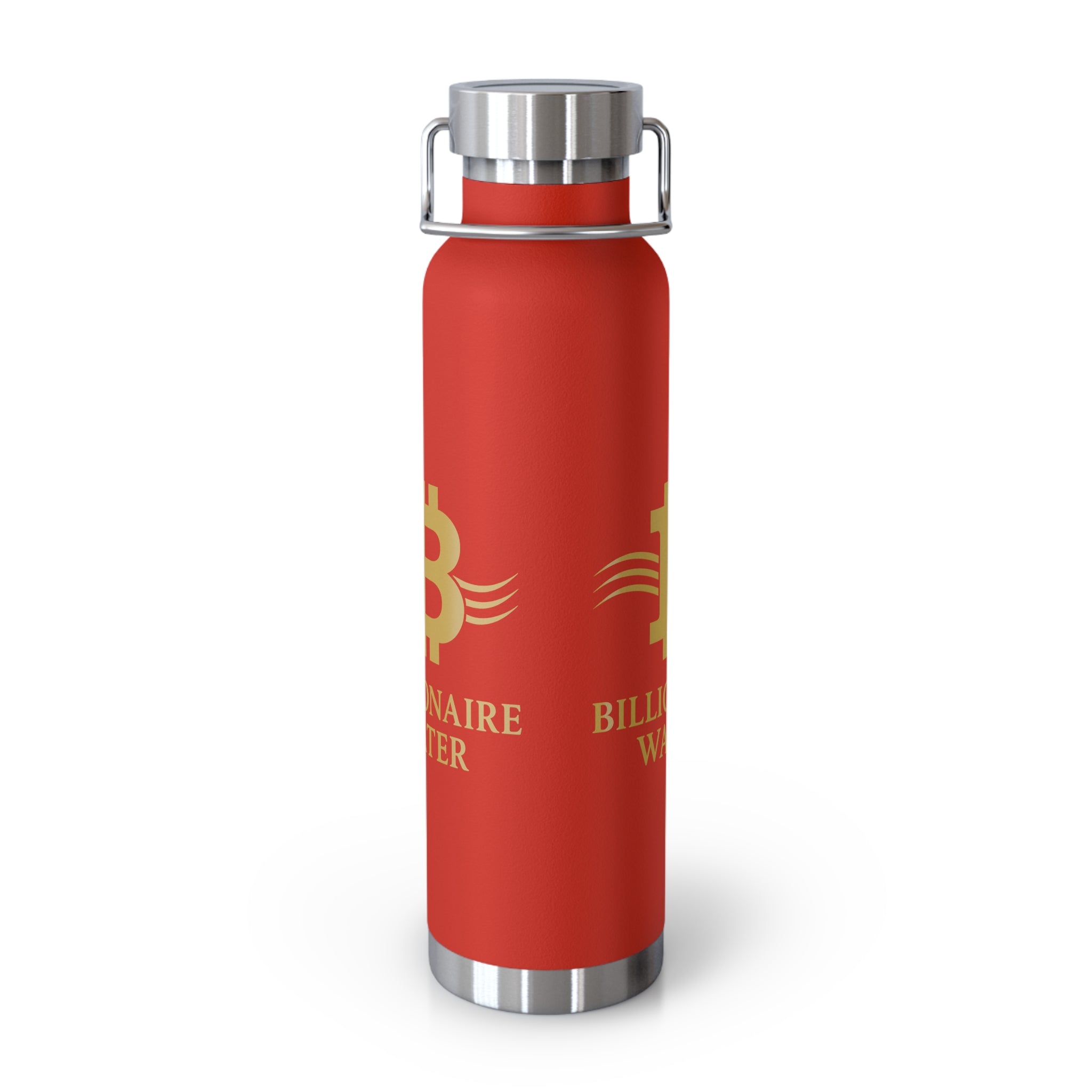 Billionaire Water Copper Vacuum Bottle 22oz – Insulated Red Stainless Water Bottle