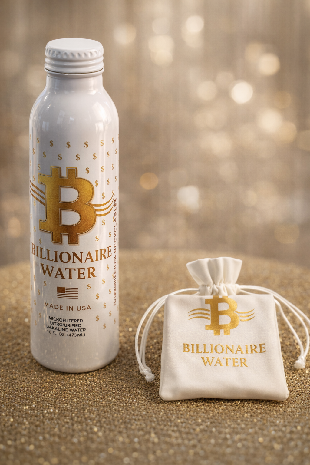 Billionaire Water w/White Sleeve