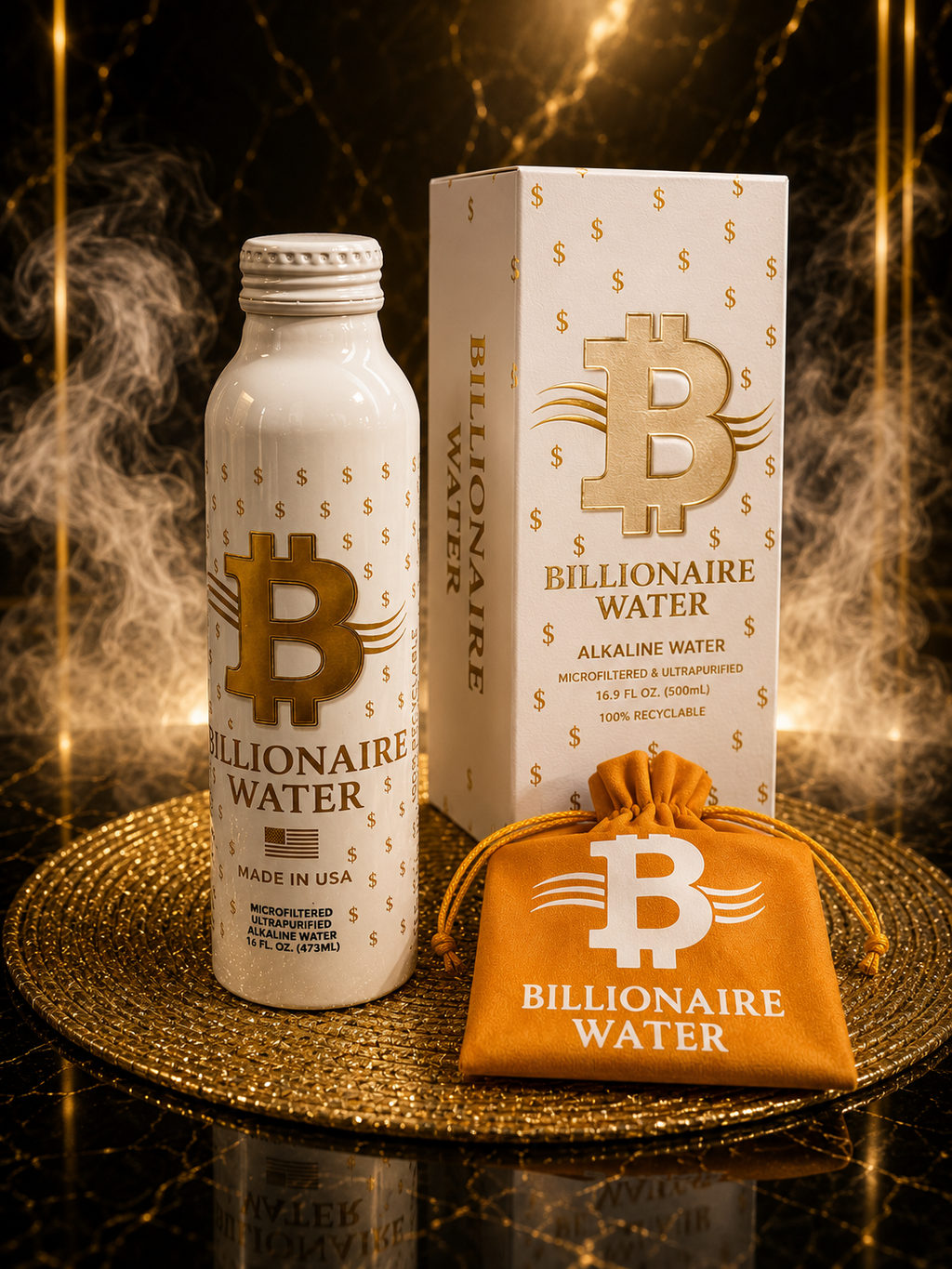 BILLIONAIRE WATER Alkaline w/ Gold Sleeve