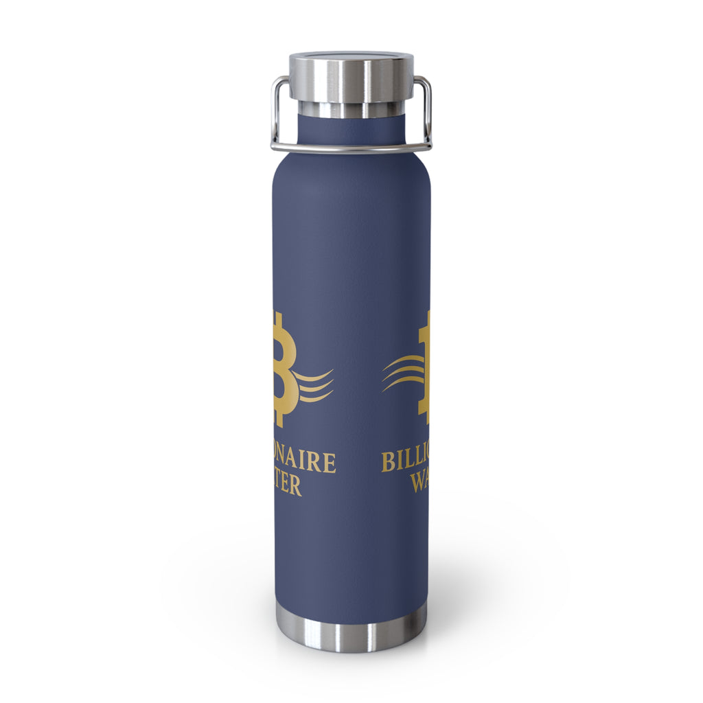 Billionaire Water Copper Vacuum Bottle 22oz – Insulated Red Stainless Water Bottle