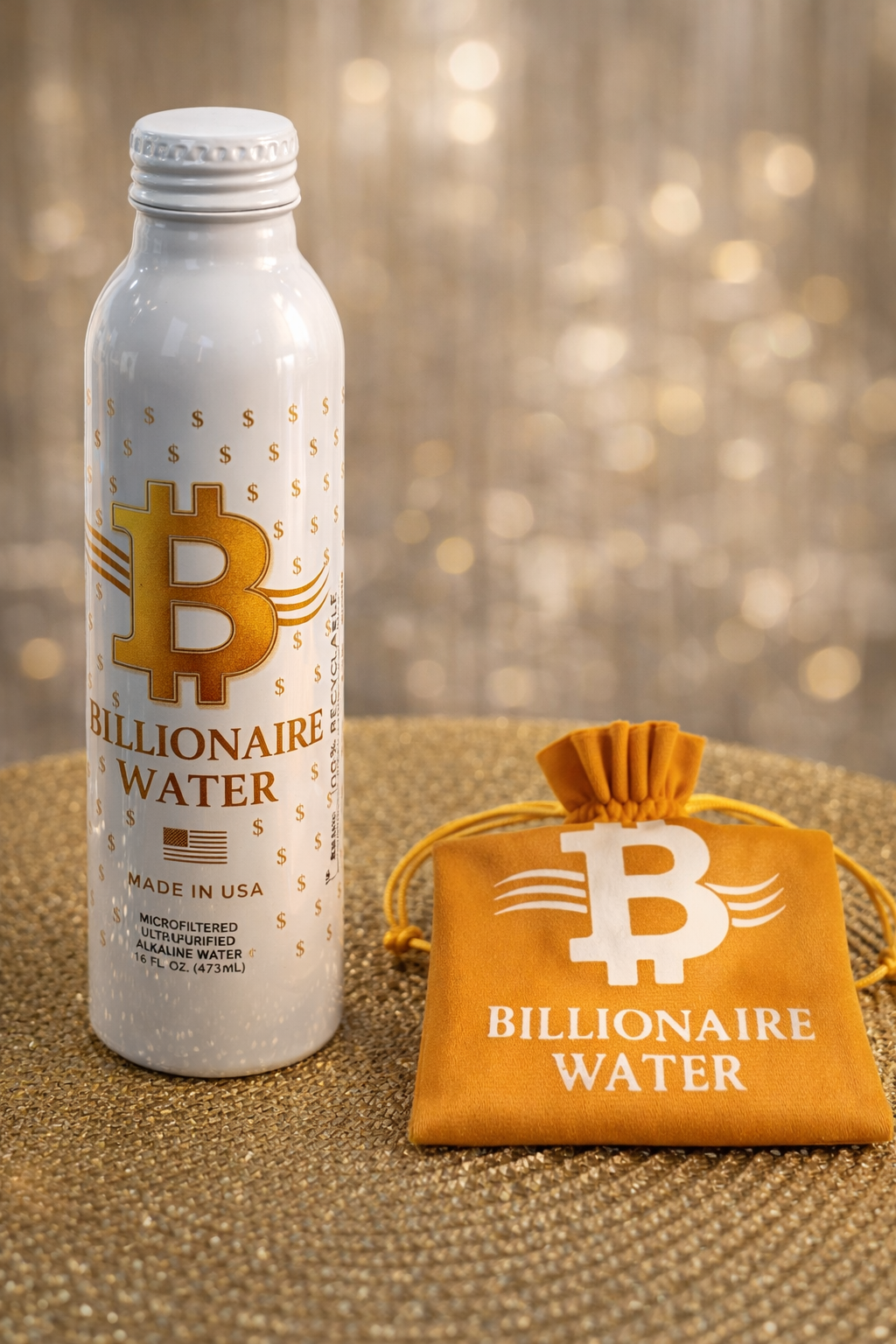 Billionaire Water w/ Gold Sleeve
