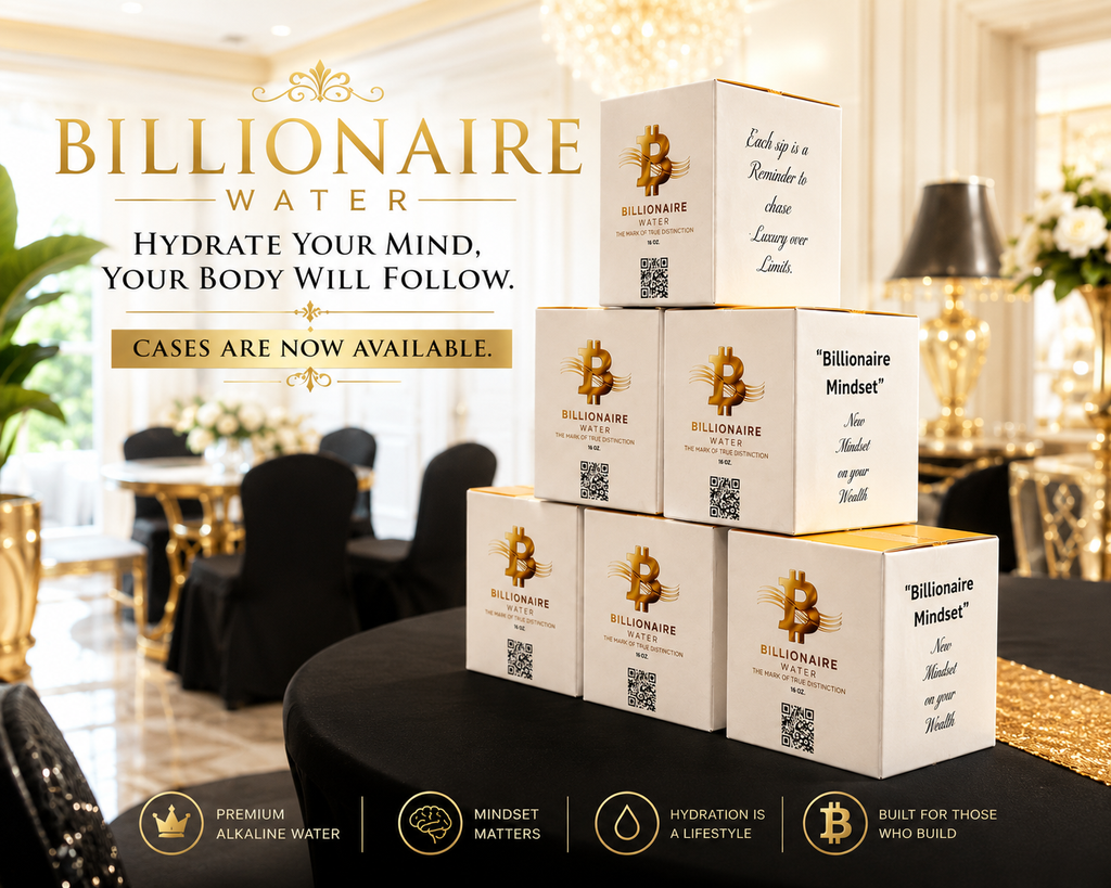 BILLIONAIRE WATER Case of 12 (White) Alkaline Premium