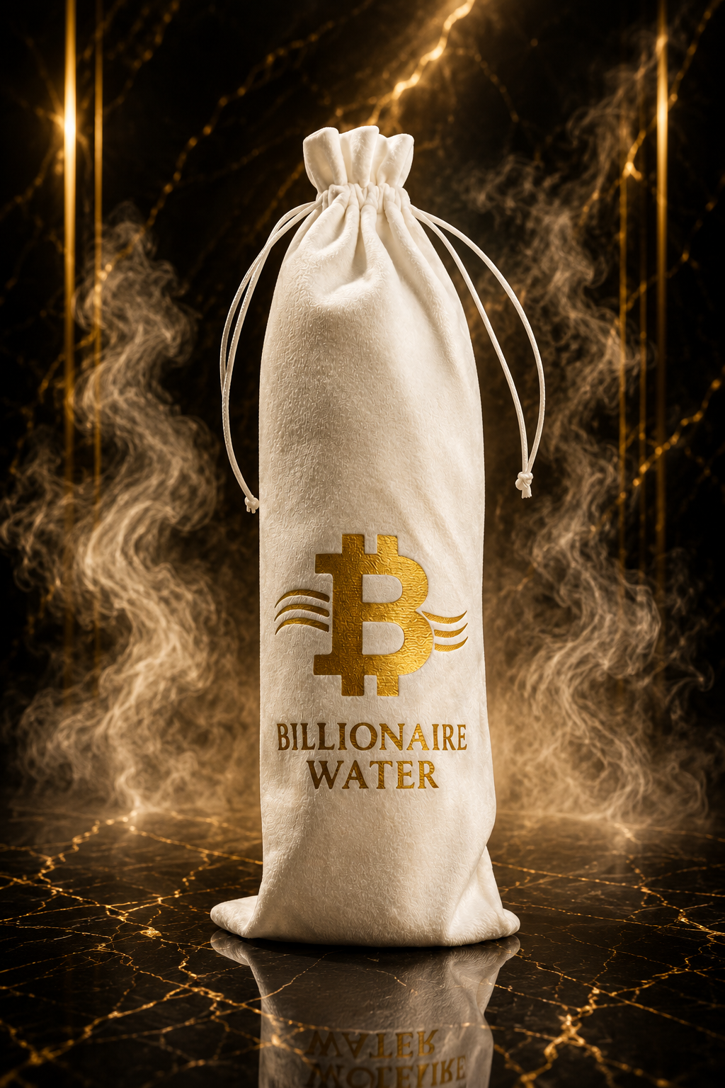 BILLIONAIRE WATER - BLACK LABEL - Spring Water w/BLK Velvet Sleeve