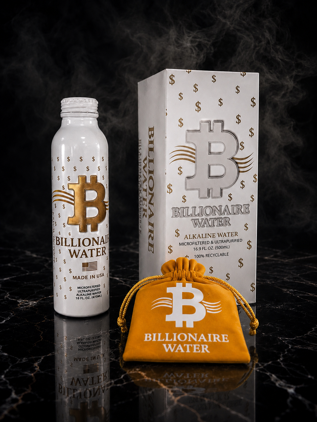 BILLIONAIRE WATER Alkaline w/ Gold Sleeve